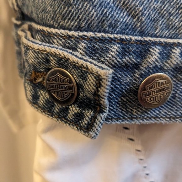 Harley Davidson Blue Jean Vest - Picture 6 of 14